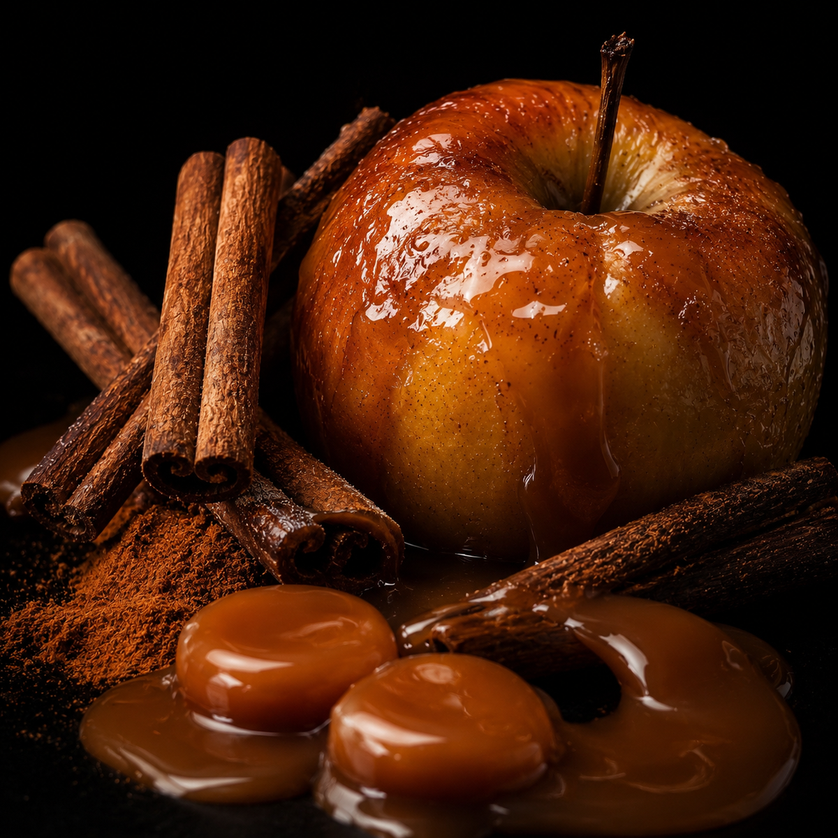 Univers gourmand Or Fondant Lormont - pomme cuite caramélisée, cannelle, vanille et caramel  